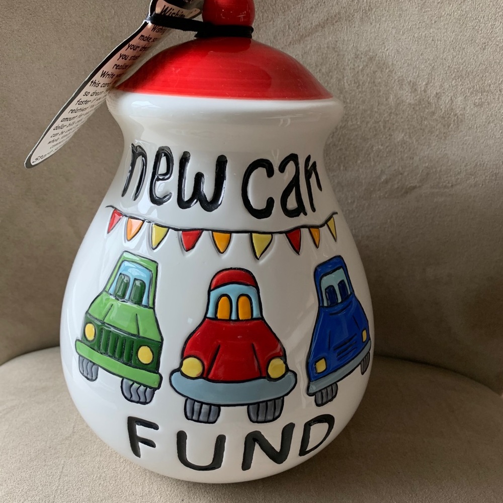 Ceramic "New Car" savings jar